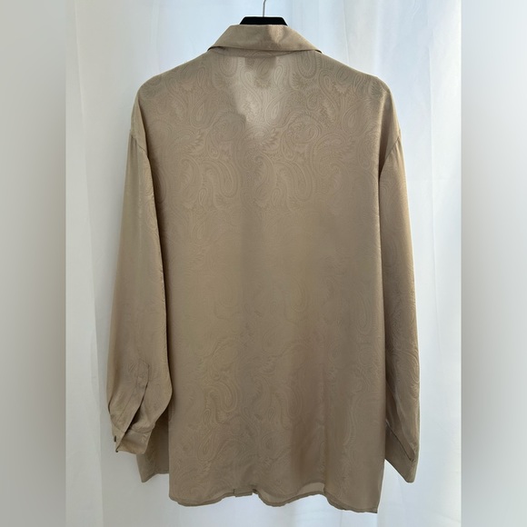 VTG Lise J 90s Silk Button Up SHIRT - Picture 2 of 5